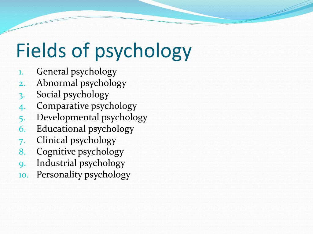 fields of psychology assignment