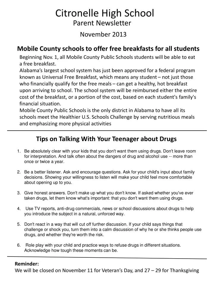 PPT Citronelle High School PowerPoint Presentation, free download