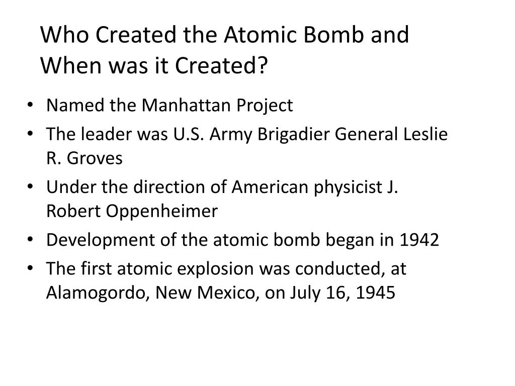 PPT The Atomic Bomb PowerPoint Presentation, free download ID2473175