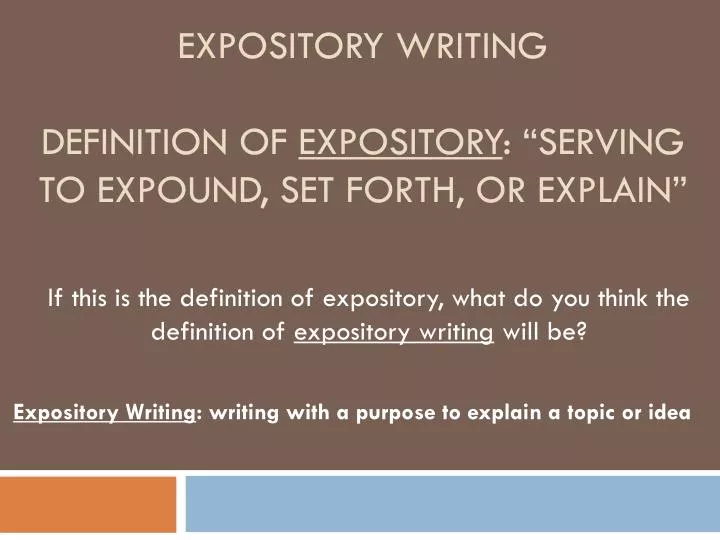 expository narrative definition