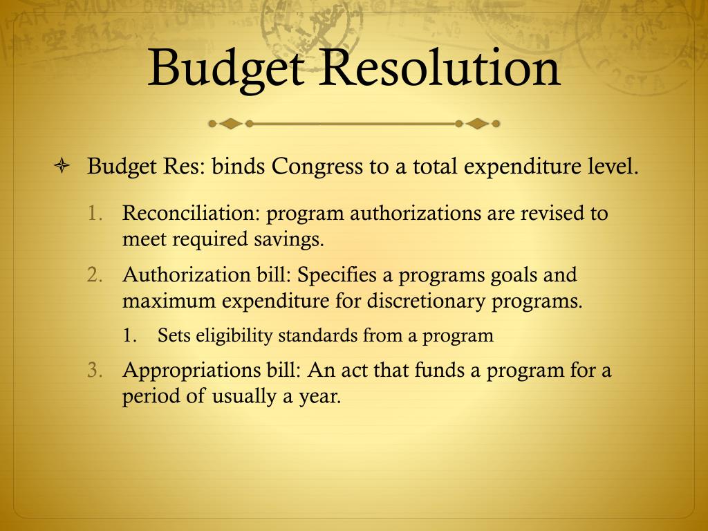 PPT The Budget Congress and the President PowerPoint Presentation