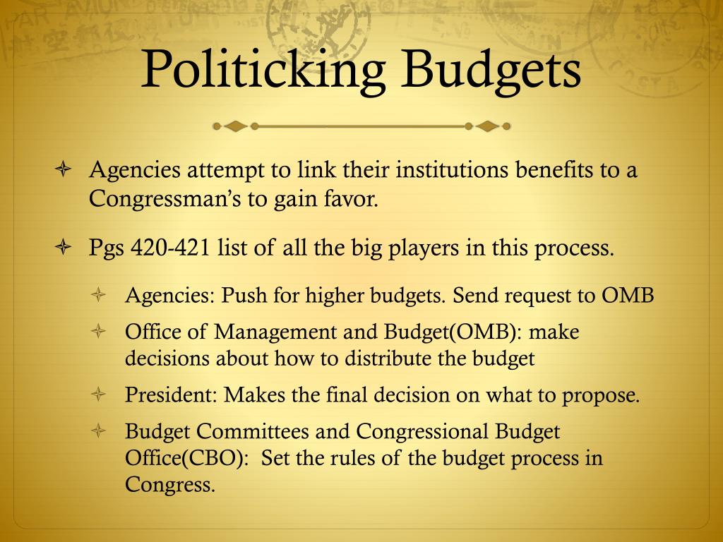 PPT - The Budget: Congress and the President PowerPoint Presentation ...