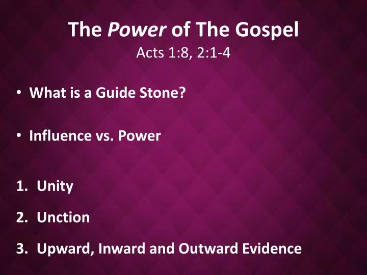 Ppt The Power Of The Gospel Acts 18 21 4 Powerpoint