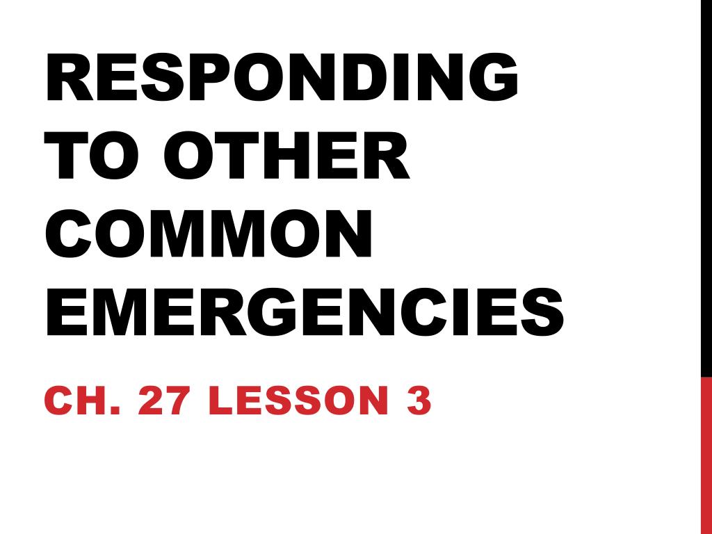 unit 4 lesson 3 assignment responding to other common emergencies