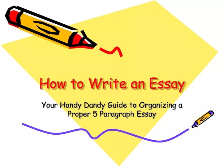 how to write an essay ppt
