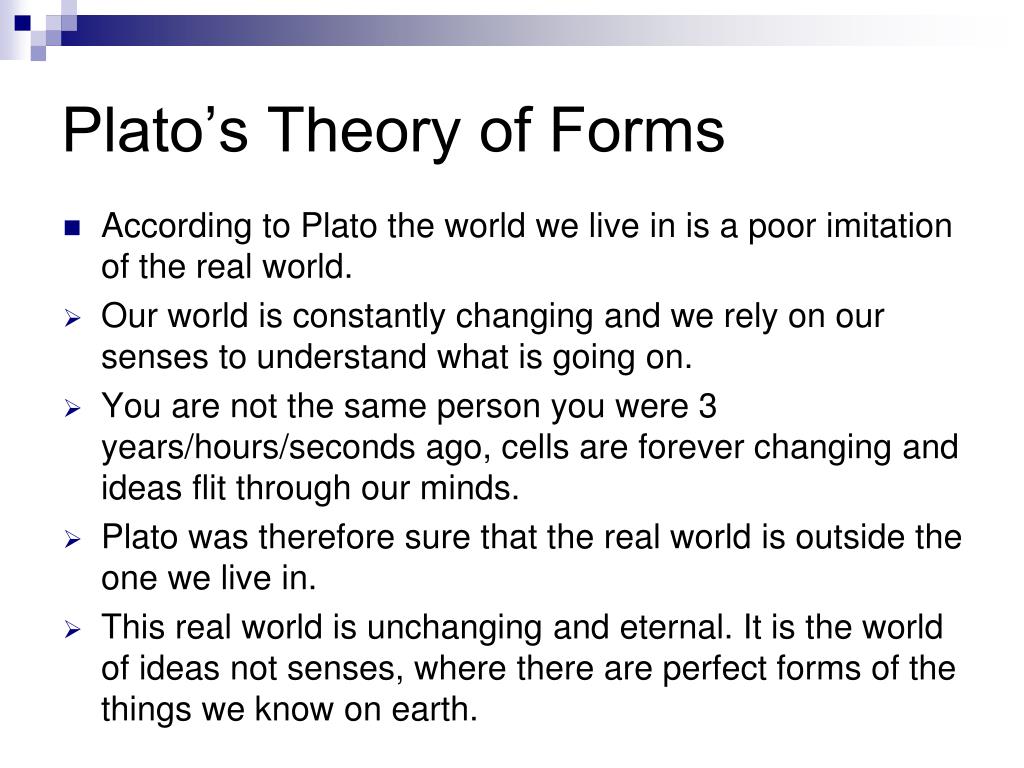 essay on plato's theory of forms