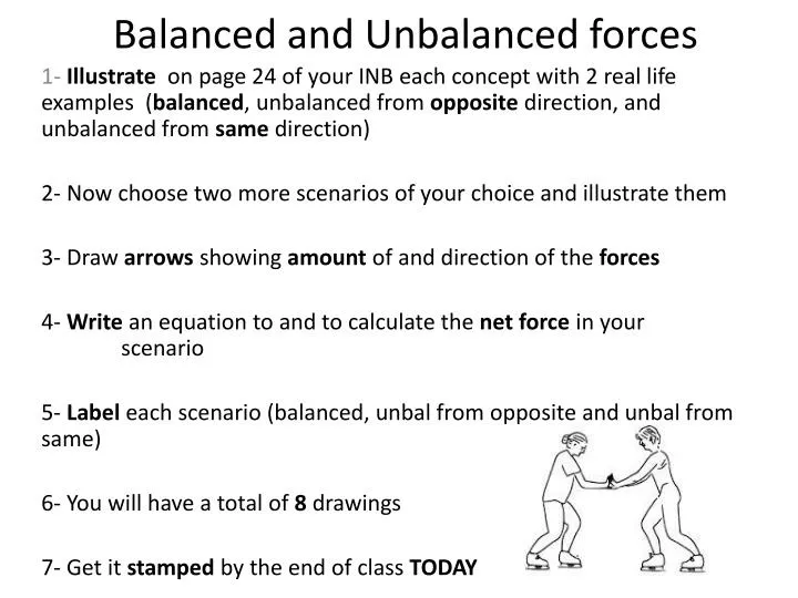 balanced and unbalanced forces ppt