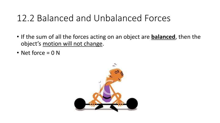 balanced and unbalanced forces definition