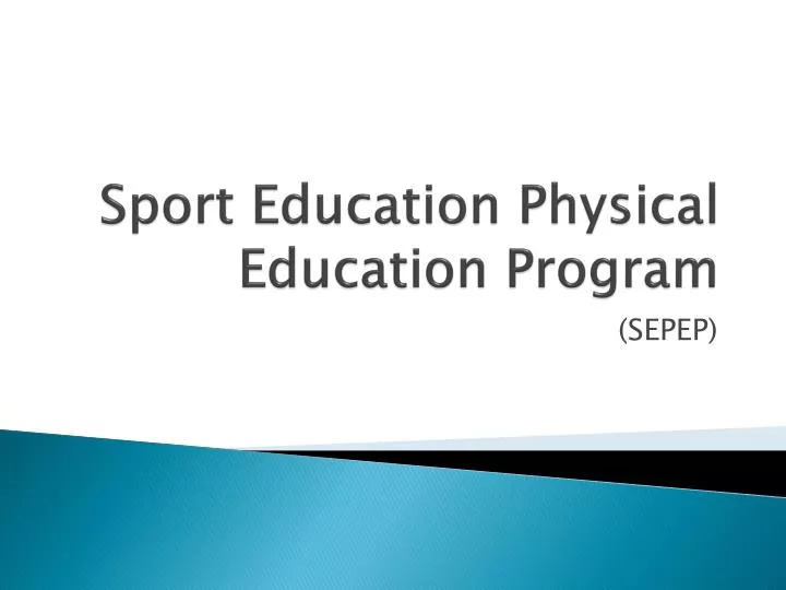 sport education physical education program n.