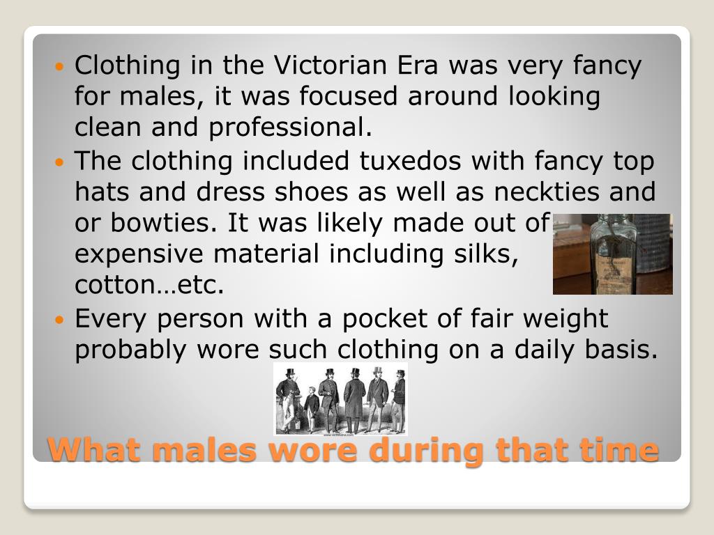 PPT - Male Victorian Era Clothing PowerPoint Presentation, free ...