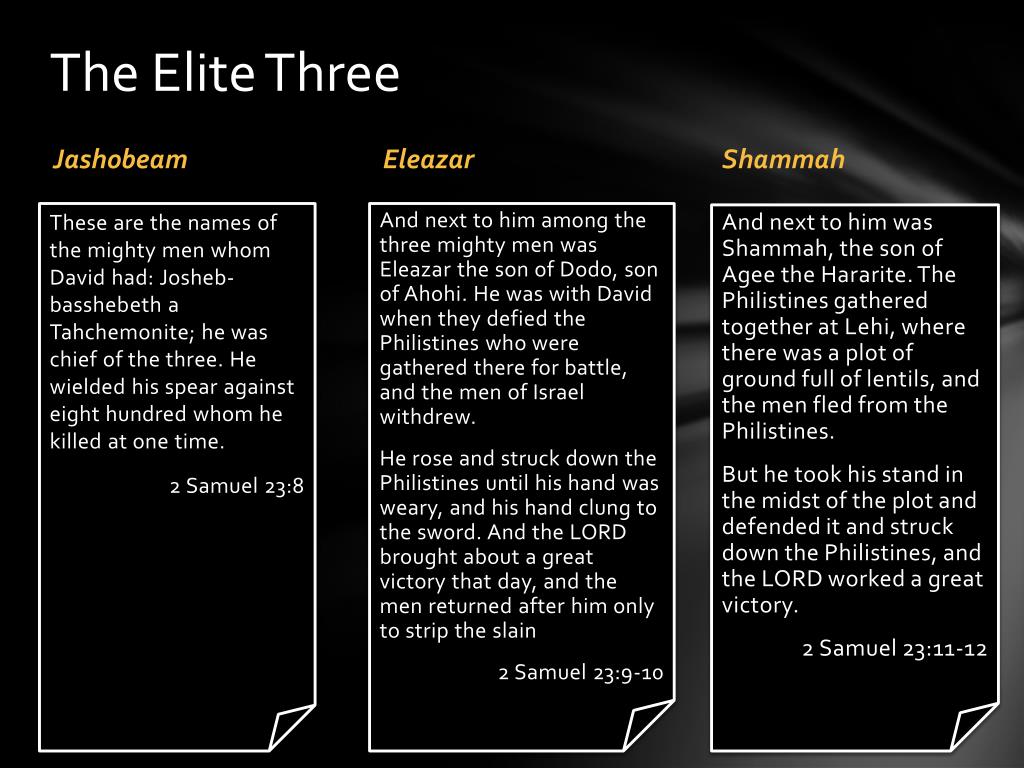 Ppt - Asahel The Brother Of Joab Elhanan The Son Of Dodo Of Bethlehem  Shammah Of Harod Powerpoint Presentation - Id:2477136
