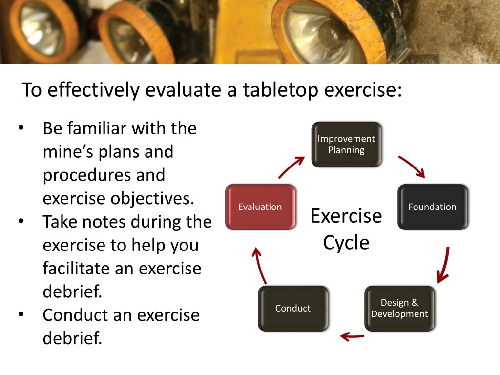 PPT Tabletop Exercises for Mine Emergency Response PowerPoint PPT Tabletop Exercises for Mine Emergency Response PowerPoint