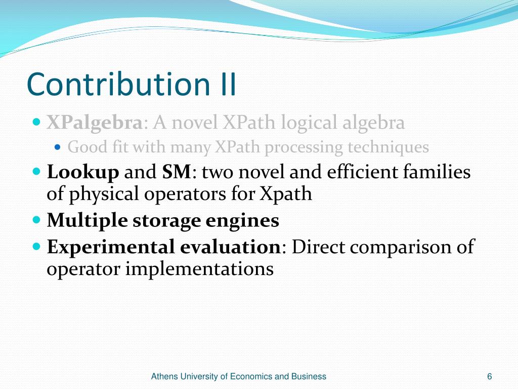 PPT - Efficient Physical Operators for Cost-Based XPath Execution ...