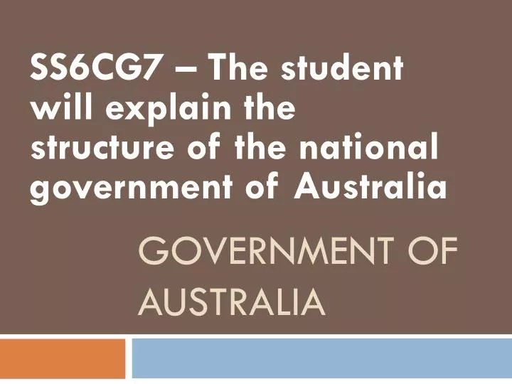 government of australia n.
