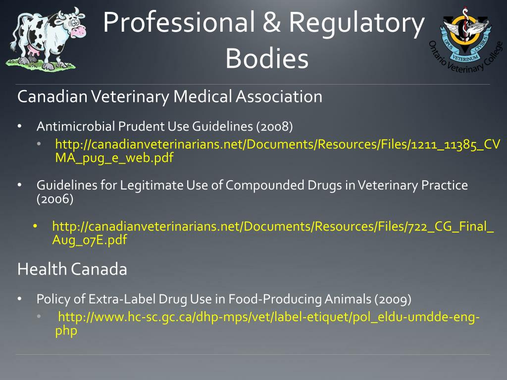 PPT Antimicrobial Stewardship in Canadian Agriculture & Veterinary