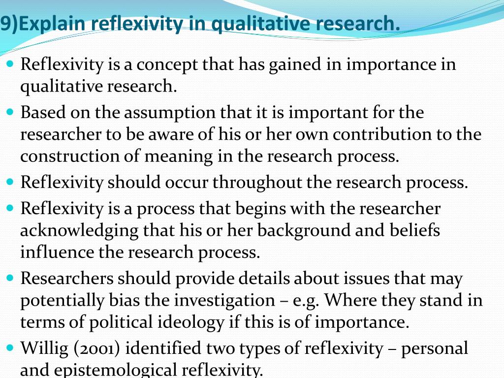 researcher reflexivity qualitative research