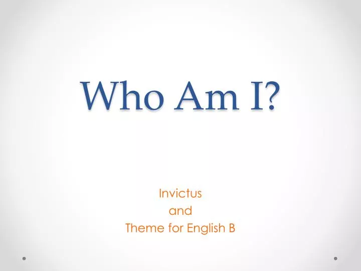 presentation about who am i