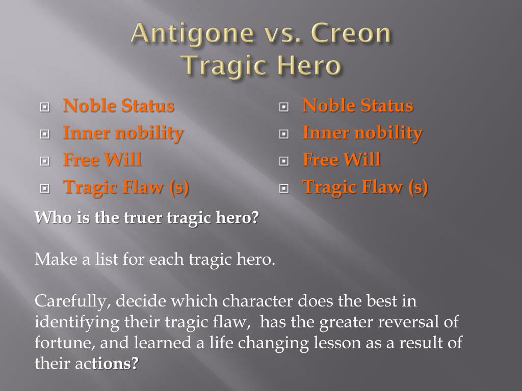 The Tragic Hero Creon in Antigone by