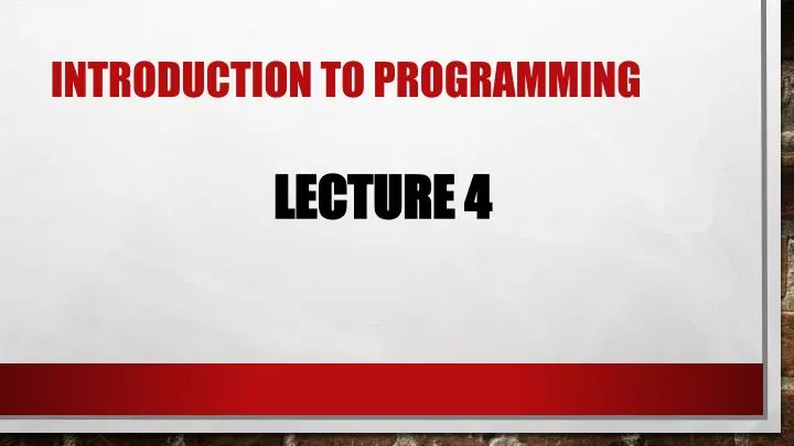 PPT - Introduction to Programming PowerPoint Presentation, free ...
