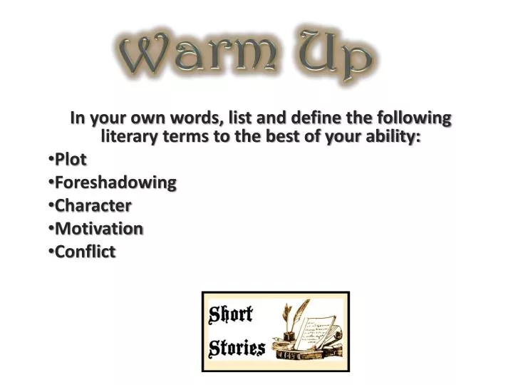 PPT In Your Own Words List And Define The Following