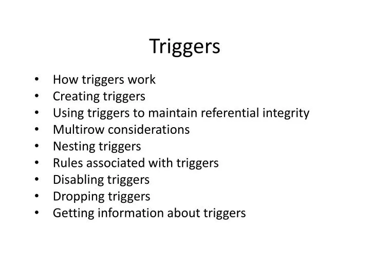 PPT Triggers PowerPoint Presentation, free download ID2481976