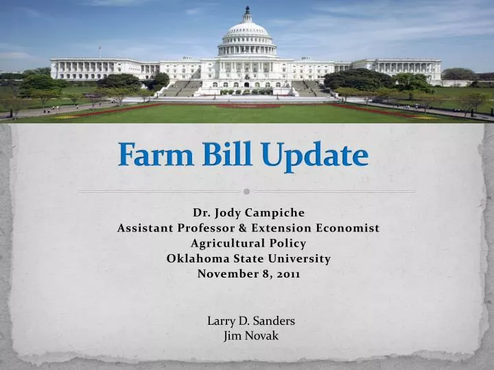 PPT Farm Bill Update PowerPoint Presentation, free download ID2482247