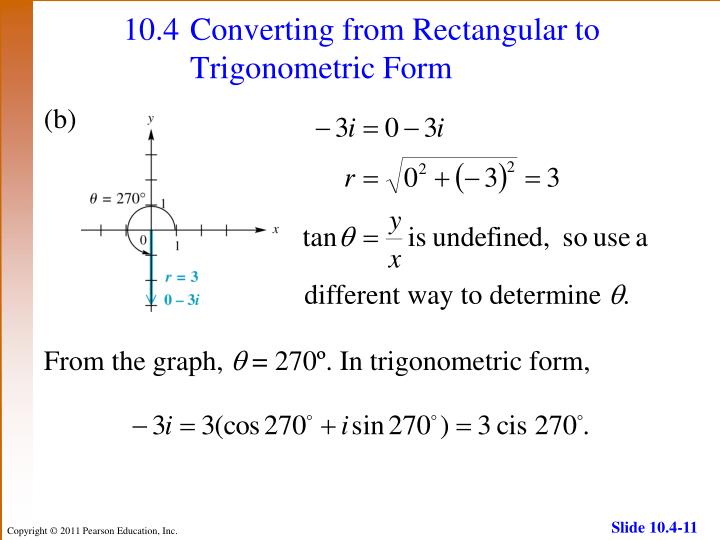 PPT - 10.4 Trigonometric (Polar) Form of Complex Numbers PowerPoint ...