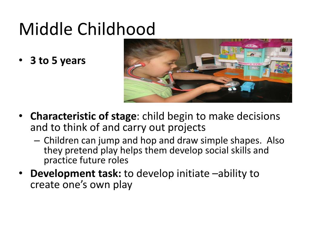middle childhood development task is