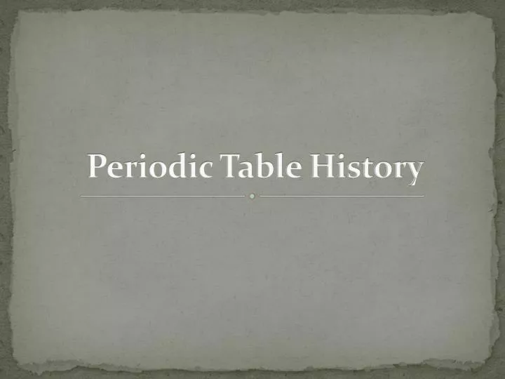 periodic table history n.