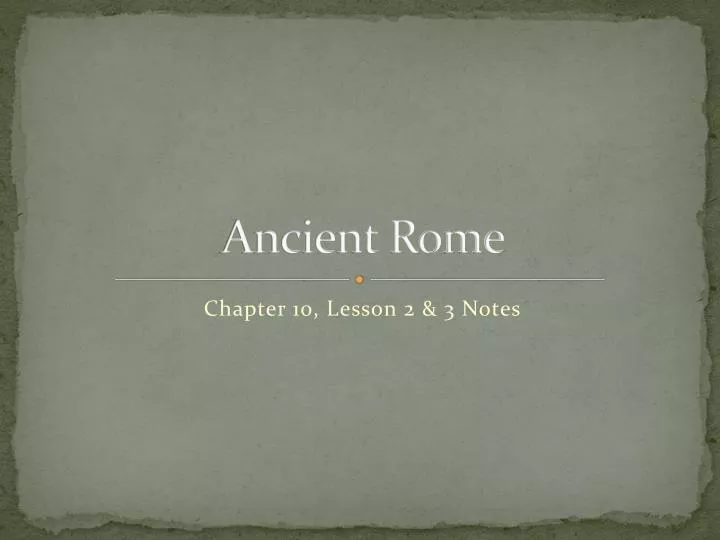 ancient rome n.