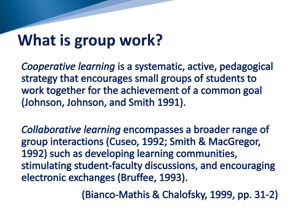 group work education definition