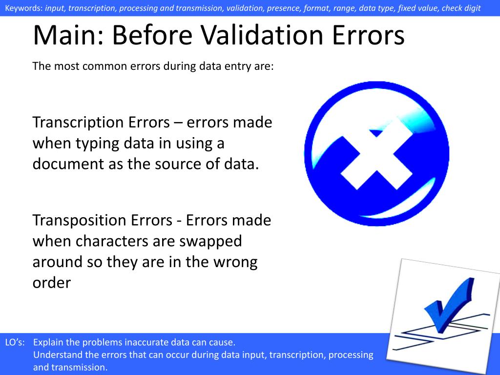 Error validation failed