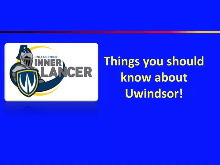 things you should know about uwindsor n.