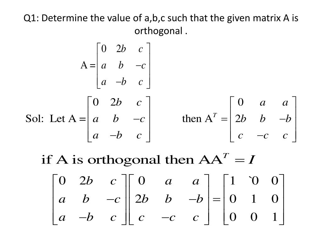 orthogonal matrix