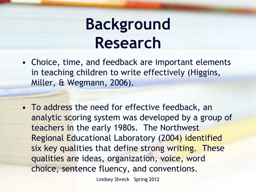 what is background information in research example
