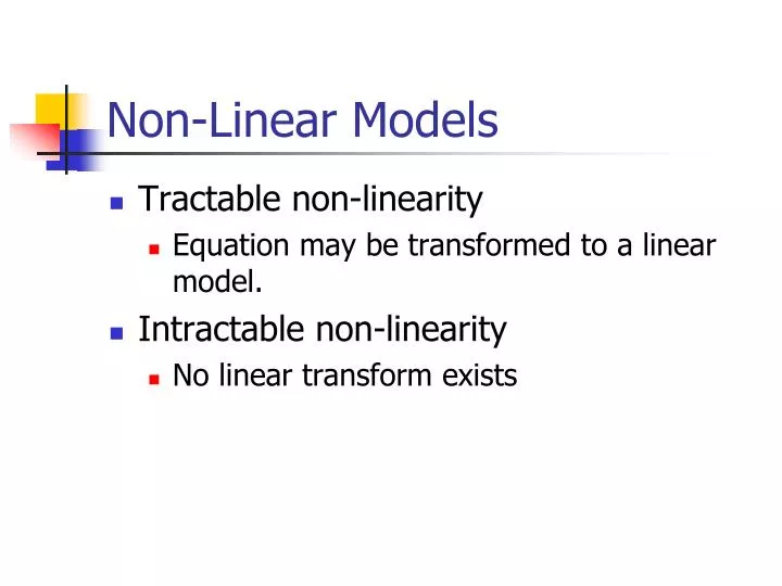 non linear models n.
