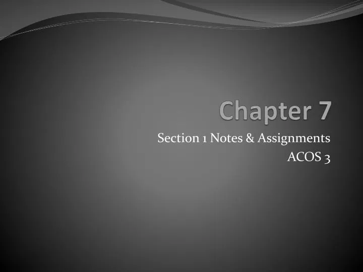 PPT - Chapter 7 PowerPoint Presentation, free download - ID:2485864