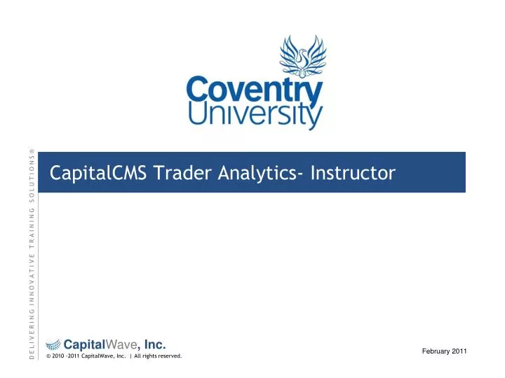 capitalcms trader analytics instructor n.