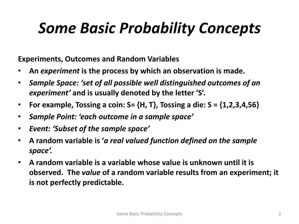 PPT - Some Basic Probability Concepts PowerPoint Presentation, free ...