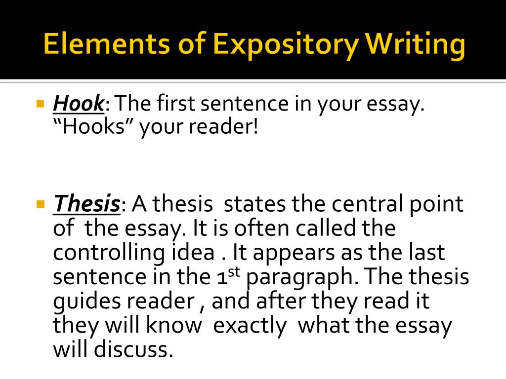 components of an expository essay
