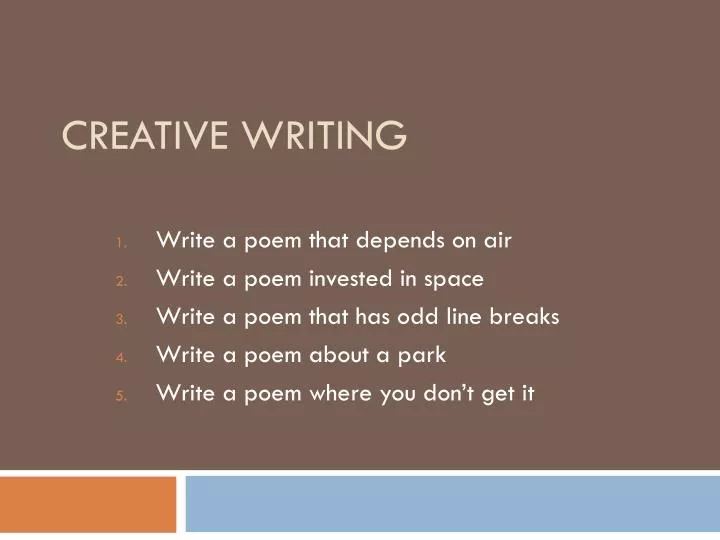 PPT - Creative Writing PowerPoint Presentation, Free Download - ID:2488313