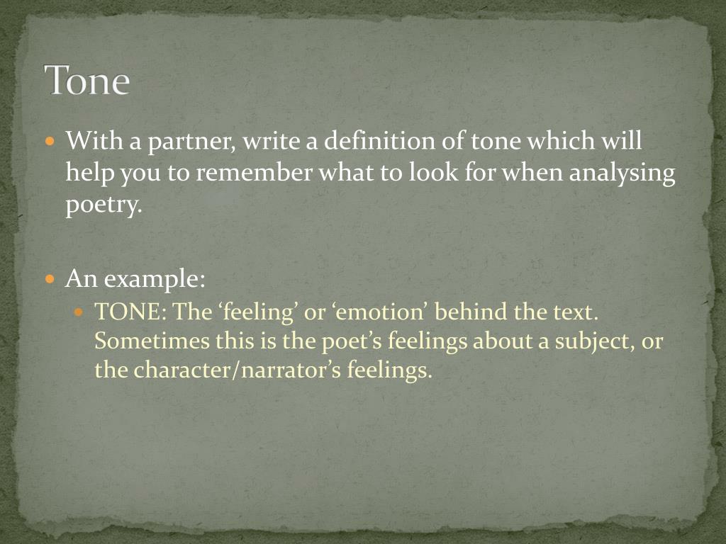 PPT - Tone in Poetry PowerPoint Presentation, free download - ID:2488590