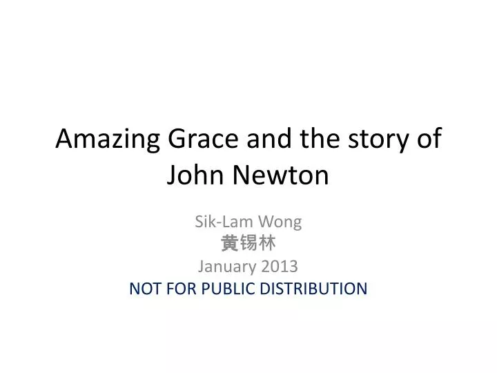 amazing grace and the story of john newton n.