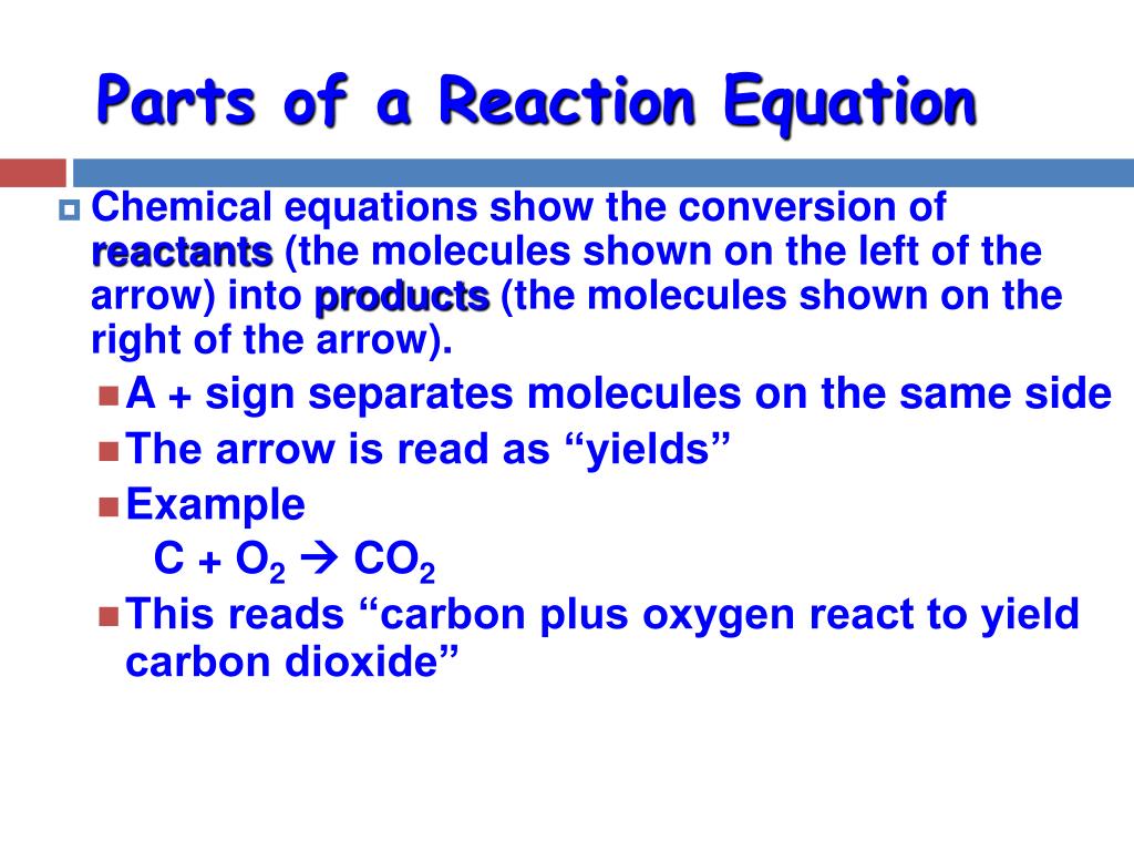 PPT - Chapter 6 section 1 Chemical equation PowerPoint Presentation ...