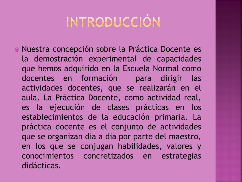 Introduccion De Observacion Y Practica Docente