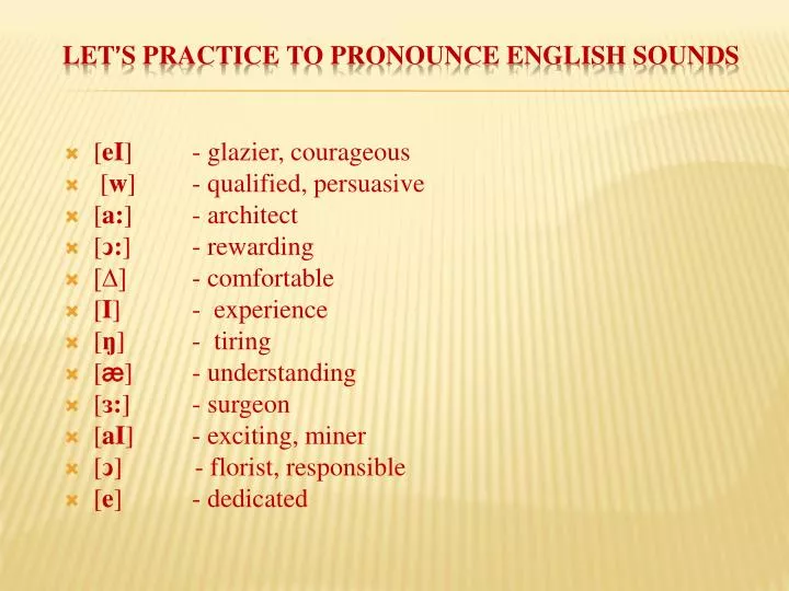 Ppt Let S Practice To Pronounce English Sounds Powerpoint