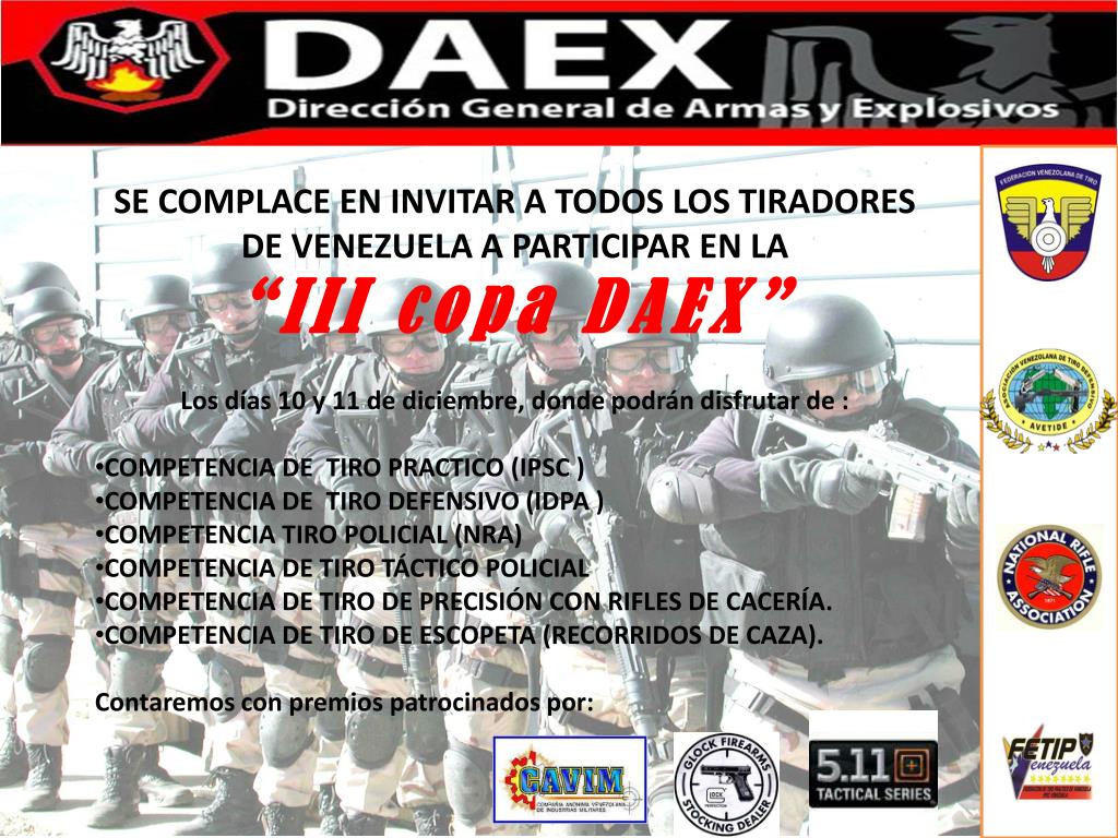 PPT - SE COMPLACE EN INVITAR A TODOS LOS TIRADORES DE VENEZUELA A ...