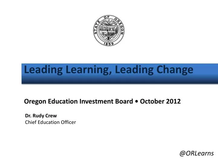 leading learning leading change n.