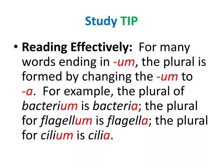 PPT Study TIP PowerPoint Presentation Free Download ID 2490380