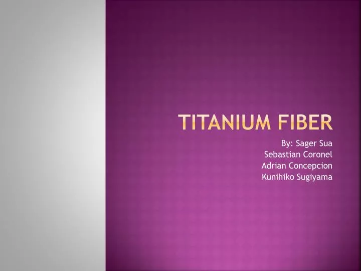 titanium fiber n.